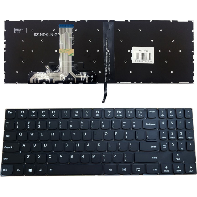 Lenovo tastatūra: Legion Y520 ar baltu fona apgaismojumu