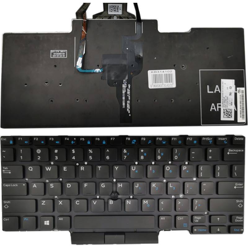 Dell Latitude: E5450, E5470, E5480 tastatūra ar fona apgaismojumu un trackpoint