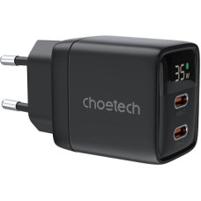 Choetech Lādētājs CHOETECH GaN 2xUSB Type-C: 35W, PD
