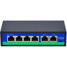 Extradigital PoE slēdzis 4 kanālu 100 Mbps + 2G aug&scaron;upsaite