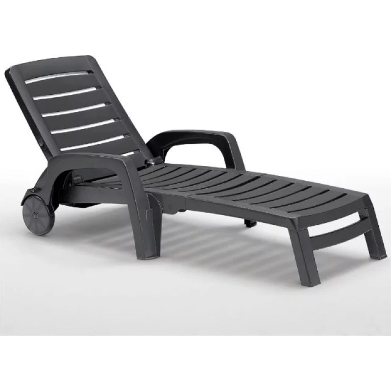 Bica Sauļo&scaron;anās krēsls Riva pelēks