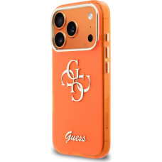 Guess IML 4G Script Metal Logo Case for iPhone 17 Pro Orange