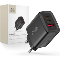 Tech-Protect NCA65W-GAN 3-Port 65W Wall Charger - Black