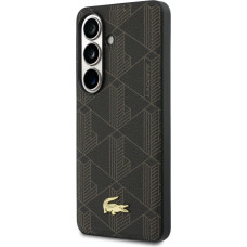 Lacoste PVC Blend Monogram Gold Logo Magnetic Case for Samsung Galaxy S26 Brown
