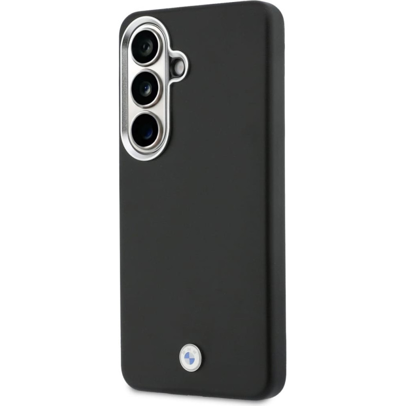 BMW Signature PU Leather Metal Logo Magnetic Case for Samsung Galaxy S26 Black