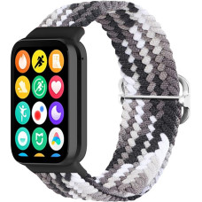 Telcon BRAIDED STRAP MI BAND 8 PRO|M8 PRO (12) BLACK AND WHITE