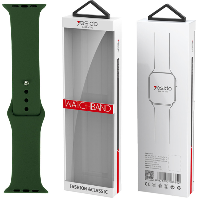 Yesido WB44 SILICONE STRAP FOR iWATCH S 38|40|41 (97+110) #43 ALFALFA