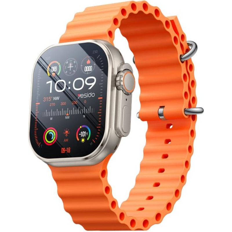 Yesido IO26 SMARTWATCH BT5.0+NFC 200mAh IPX5 ( WITH 2 STRAPS) BLACK