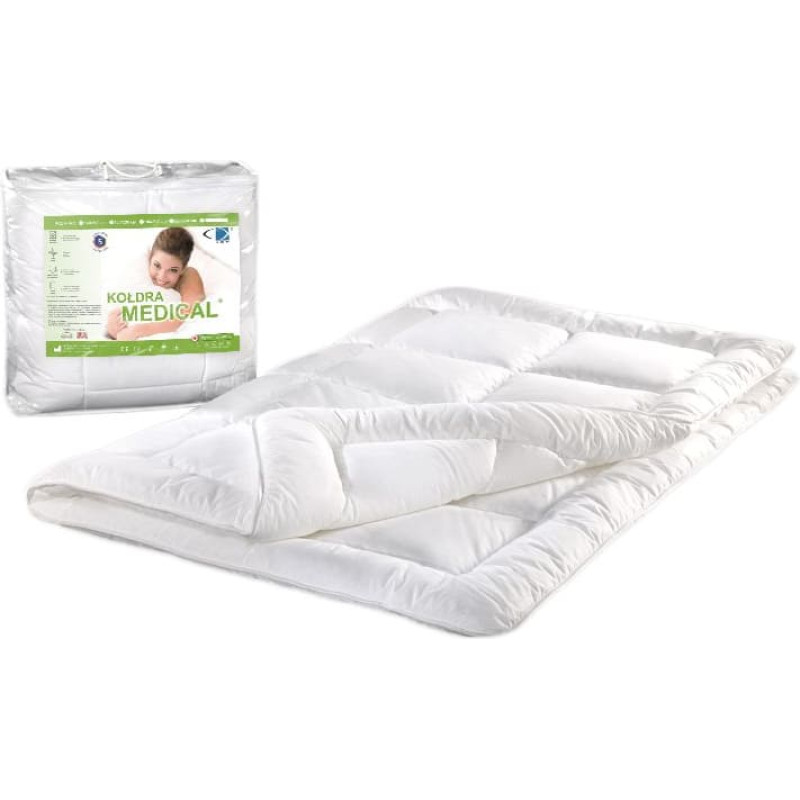 Antialerģiska sega 160x200 Medicīniskā 1,20 kg balta