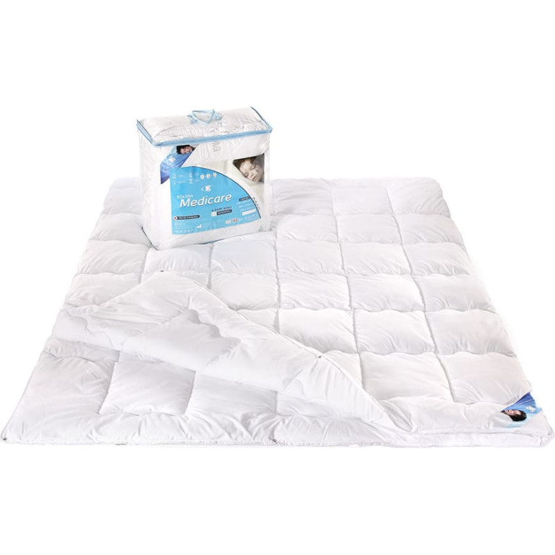 Antialerģiska sega 140x200 Medicare Four Seasons 0,50 kg+0,70 kg 100% balta mikrošķiedra