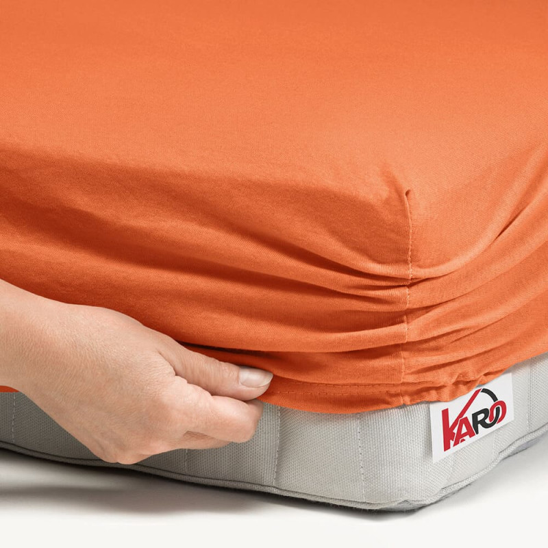 Džersija loksne 90x200 sarkana terra 025 bieza 150g/m2