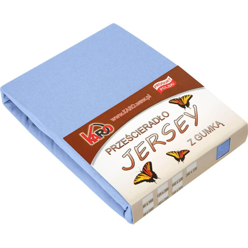 Džersija loksne 200x220 zila 028 bieza 150g/m2