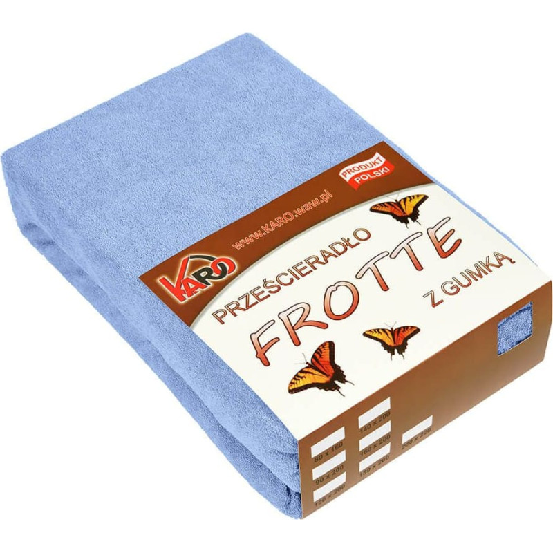 Frotē pieguļošs palags 70x140 zils 028 biezs 200g/m2