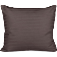 Satīna spilvendrāna 70x80 brūna, vienkrāsainas svītras Cizgili damask
