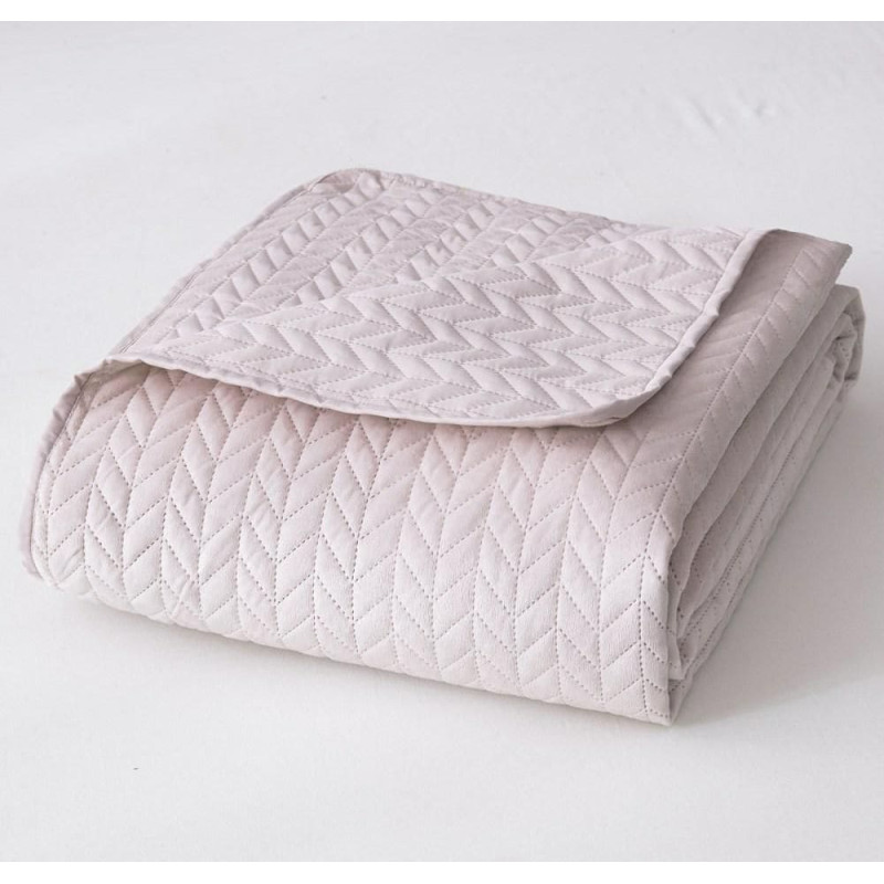 Stepēts gultas pārklājs 200x220 pūdervelūrs Moxie