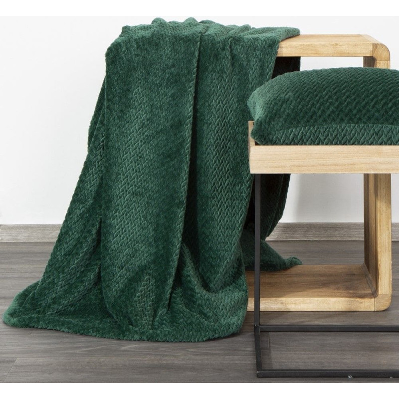 Mikrošķiedras sega 200x220 Cindy 3 tumši zaļa