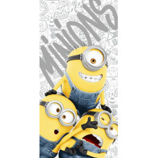 Pludmales dvielis 70x140 Minions Minions kokvilnas bērnu bērnu 5581