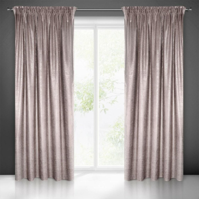 Aizkars 140x270 Ambi pulverveida sudraba velūrs gatavs uz lentes