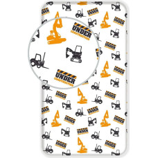 Kokvilnas palags ar elastīgo joslu 90x200 Ekskavatori 7400 bērniem