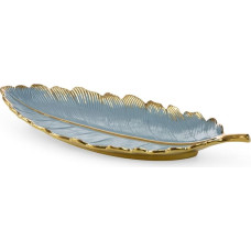 Keramikas plāksne 53x23x7 Hiral 3 zilā zelta lapas