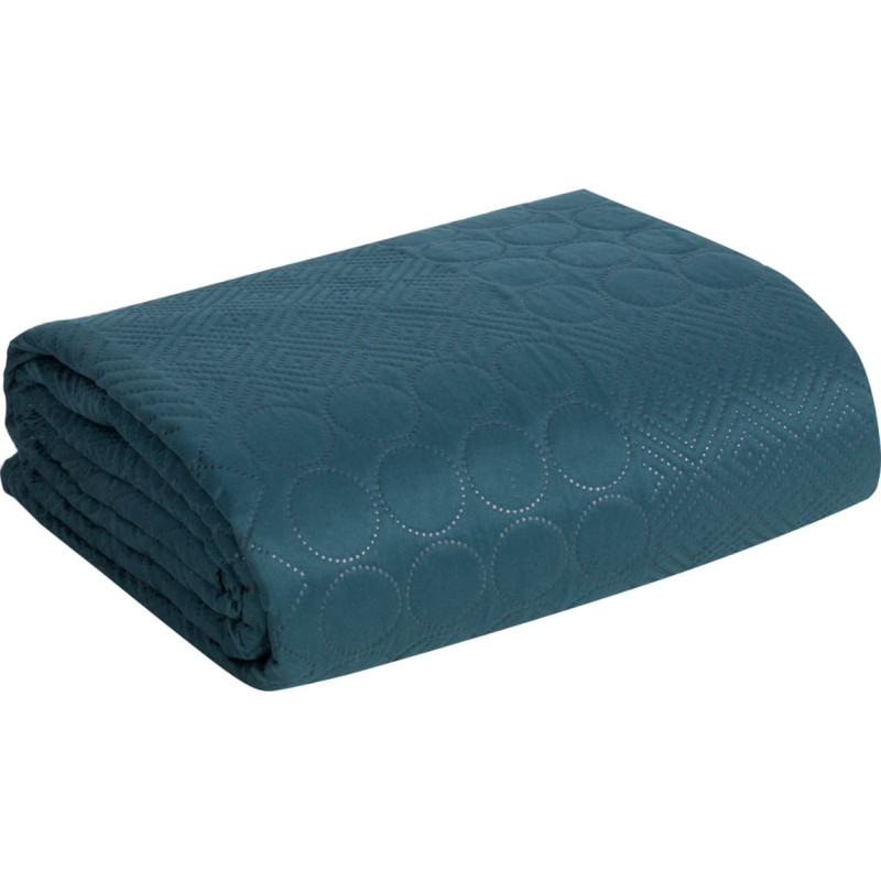 Dekoratīvais gultas pārklājs 200x220 Boni 5 tumši tirkīza ģeometrisks