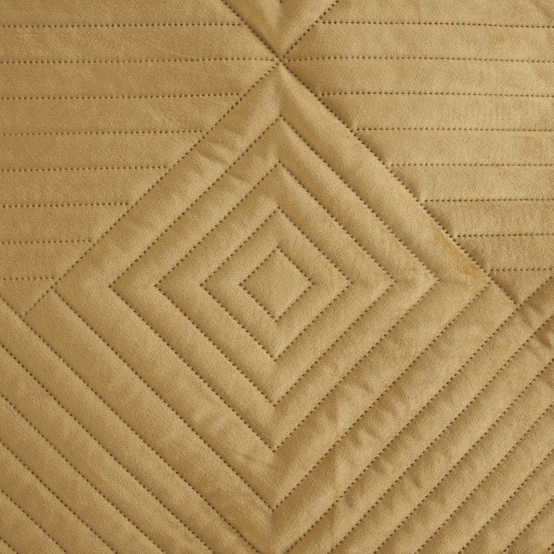 Dekoratīvais gultas pārklājs 200x220 Sofia 2 medus velūra ģeometrija