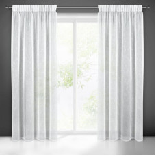 Aizkars 140x270 Kelly balts sudrabs gatavs uz lentes