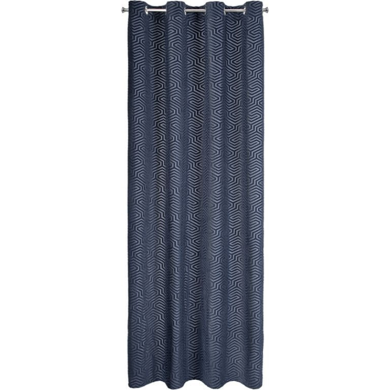 Gatavs aizkars inga 140x250 cm tumši zils