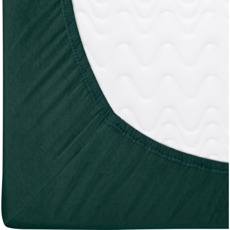 Džersijai pieguļošs palags 90x200 Basic 036 pudele zaļa