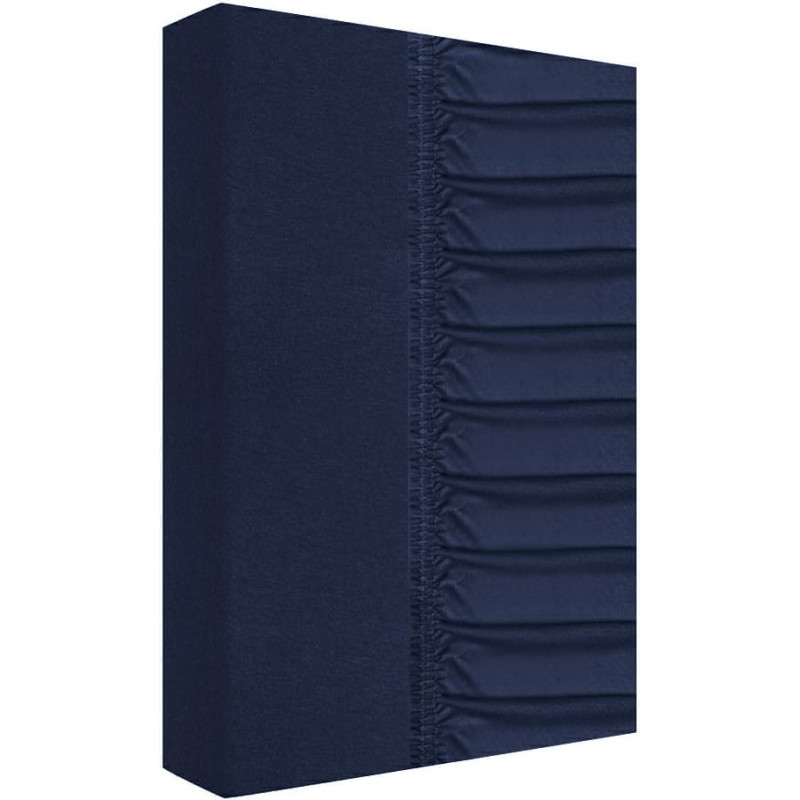 Džersijai pieguļošs palags 180x200 tumši zils 160g/m2