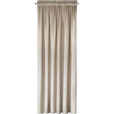 Aizkars 140x270 Melanie bēšs velūrs gatavs uz lentes