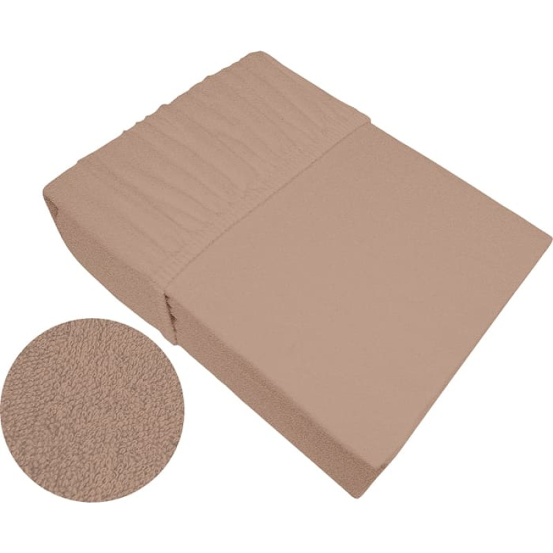 Frotē palags 100x200 bēšs ar elastīgu Bielbaw