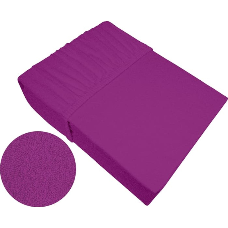 Frotē palags 220x200 fuksija ar elastīgu Bielbaw