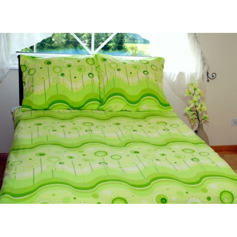 Mizas pakaiši 140x200 014G Lollipops Zaļās pogas 100% kokvilna bieza Polija