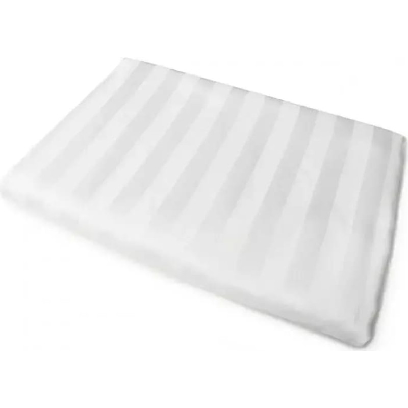 Damaskas palags 180x240 Tivoli baltas svītras 1 cm 140 g/m2 satīna satīns