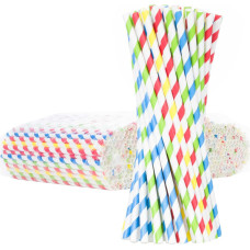 Gsg24 BIO ekoloģiskie papīra salmiņi PAPER STRAWS 6/205mm - maisījums 500gab.