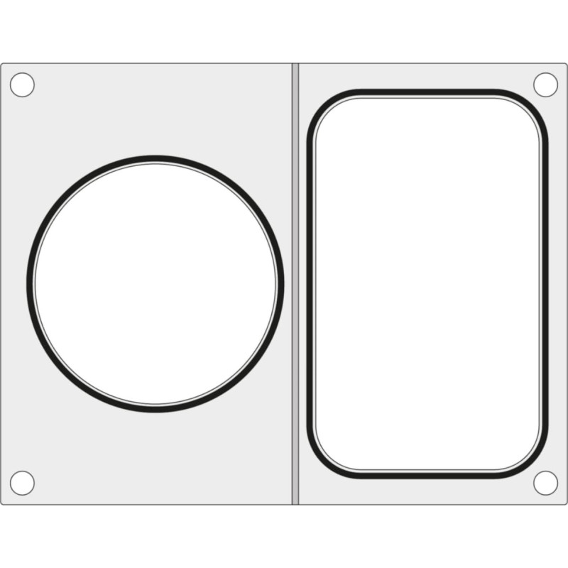 Hendi Matrica metinā&scaron;anas iekārtai CAS CDS-01 paplātei bez dalījuma 178x113 mm + konteinera diam. 115&nbsp;mm - 805428