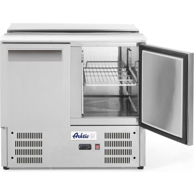 Arktic 2 durvju salātu ledusskapja galds ar veramu vāku priek&scaron; 2x GN1/1 3x GN1/6 247 l - Hendi 236161