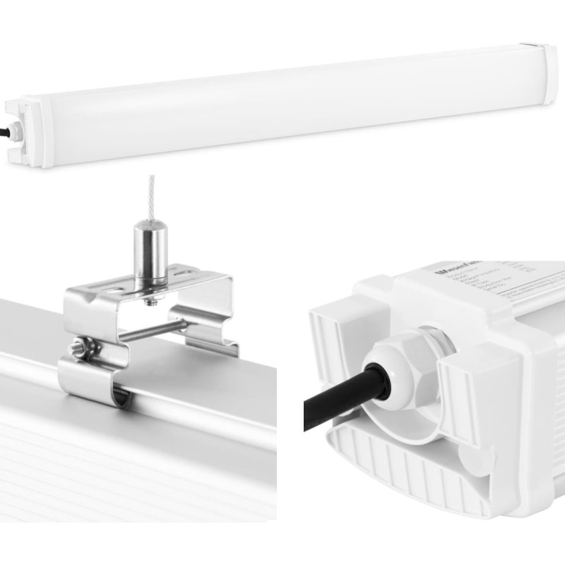 Wiesenfield Lampas gaismeklis LED ūdensizturīgs hermētisks pagraba glabā&scaron;anai IP65 4400 lm 90 cm 40 W