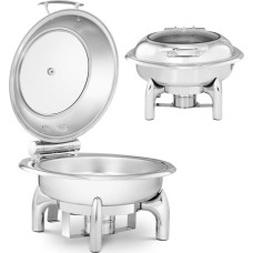 Royal Catering Apaļš pārtikas sildītājs pastai ar vāku ar loga diam. 39cm 5,5L