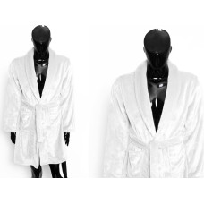 XXL Comfort King balts viesnīcas peldmētelis vīriešiem