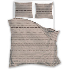 Kokvilnas gultas veļa 220x200 Boho Natural 003 bēšs