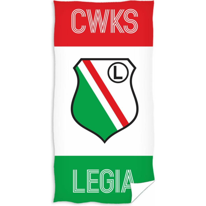 Kokvilnas dvielis 70x140 Legia Warszawa ģerbonis CWKS 8457