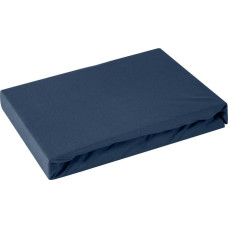 Džersija palags ar gumiju 160x200, tumši zils, augstajam matracim 30 cm, 125 g/m2