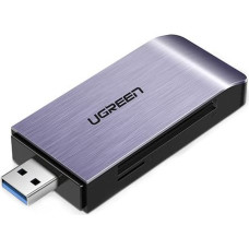 Ugreen SD / micro SD / CF / MS atmiņas karšu lasītājs, USB 3.0 spraudnis - pelēks