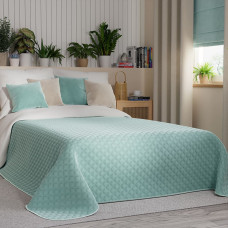 VELVI Dekoratīvais gultas pārklājs, izmērs 220x240cm, krāsa 007 piparmētra VELVI0/NAP/007/220240/1