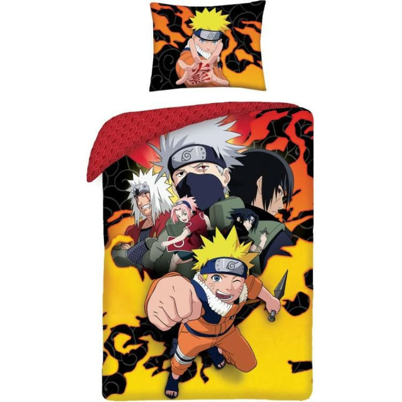 Naruto bērnu kokvilnas gultas veļa 140x200 ar spilvendrānu 70x90 Kids 09