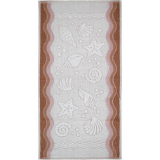 Flora Ocean dvielis 40x60, brūns kokvilnas frotē, 380 g/m2