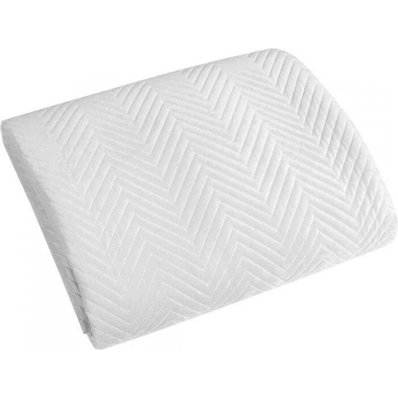 Dekoratīvais gultas pārklājs 220x240 Sofija, balts samts