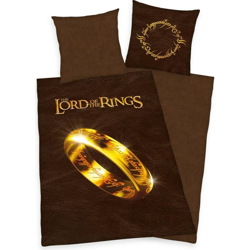 Kokvilnas gultas veļa 140x200 Gredzenu pavēlnieks brūns ar vienu spilvendrānu 70x90 H23